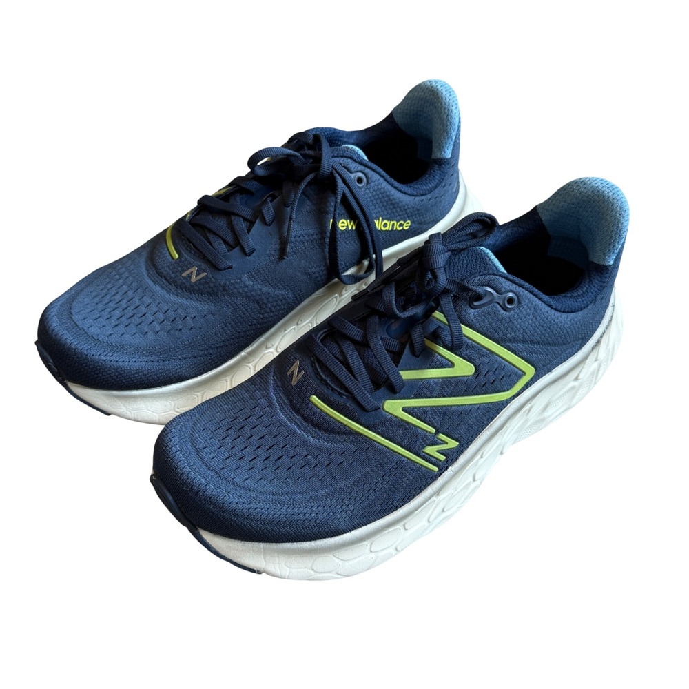 New Balance Fresh Foam X More V4 Men's Running Shoes Size 9 2E Blue/Yellow Med/D - Picture 3 of 8